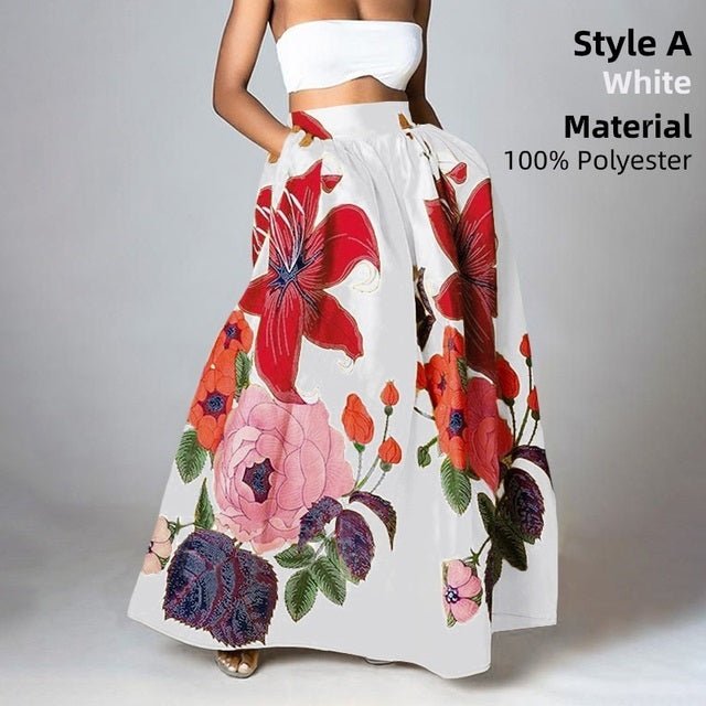 Bottoms Skirt Floral Holiday Women For Long Maxi - Elevra