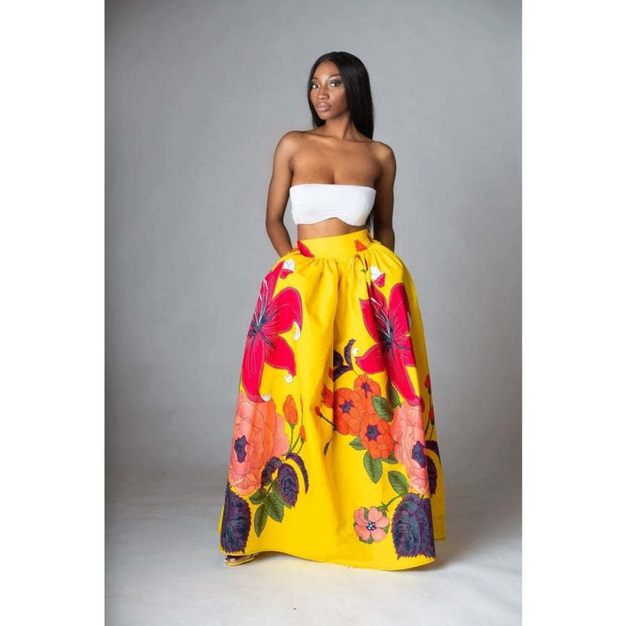 Bottoms Skirt Floral Holiday Women For Long Maxi - Elevra