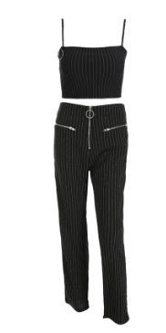 BUSINESS WOMAN 2 PIECE PLAID SET - Elevra