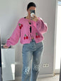 Women's Lace-up Knitted Cardigan Sweater