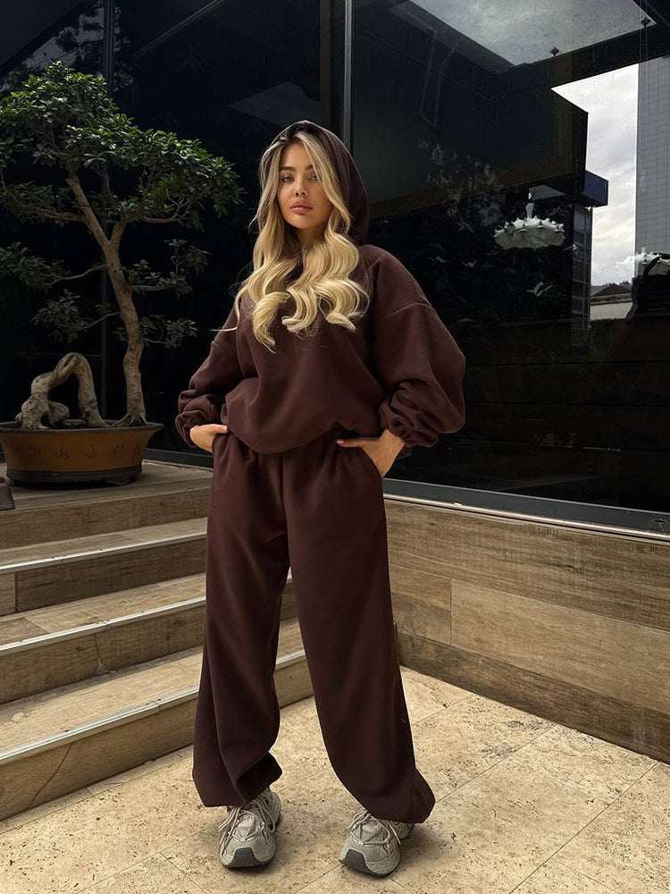 Casual European And American Polar Fleece Women's Suit - Elevra