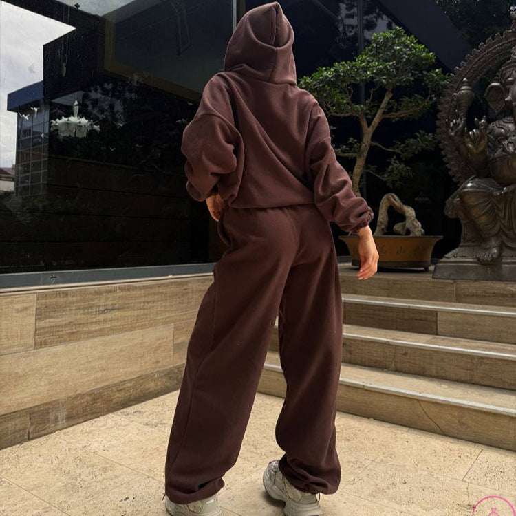 Casual European And American Polar Fleece Women's Suit - Elevra