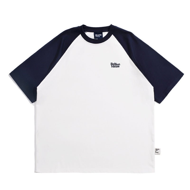 Casual Japanese Junior Raglan Sleeve T-shirt Bottoming Shirt For Men - Elevra
