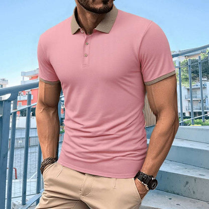 Summer Polo Shirt Printed T-shirt Short Sleeve High-end Lapel