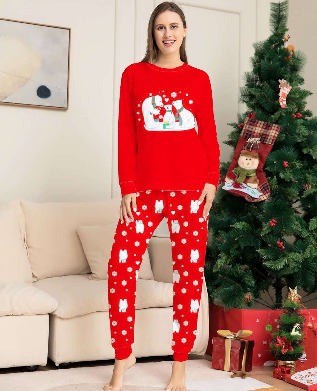Christmas Family Pajamas Matching Sets Christmas Sleepwear Parent - Child Pjs Outfit For Christmas Holiday Xmas Party - Elevra