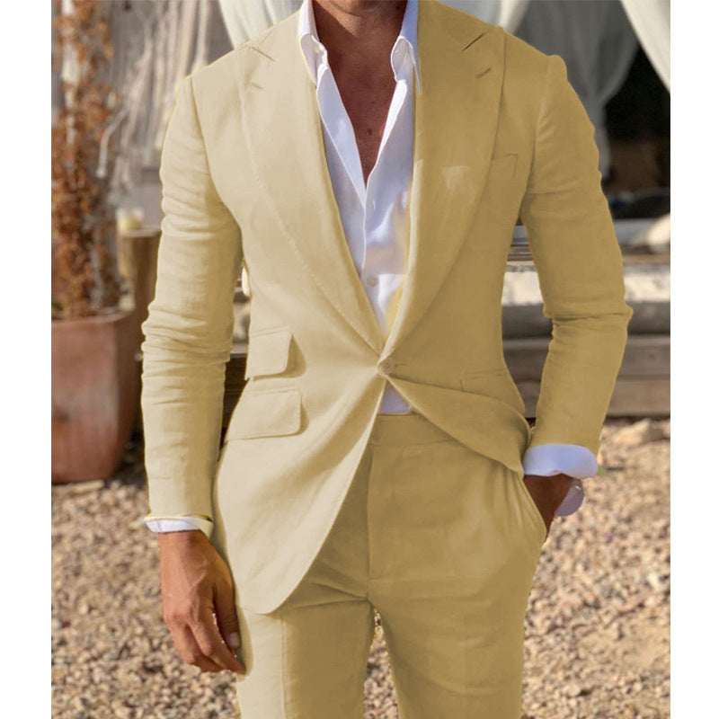 Cross - border Best - selling Mens Suit Two - piece Set - Elevra