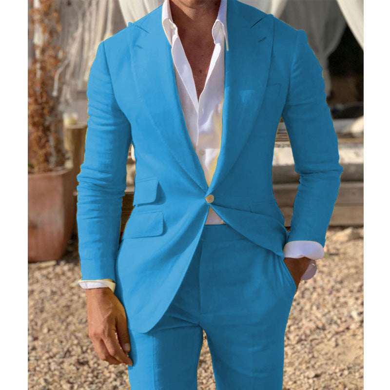 Cross - border Best - selling Mens Suit Two - piece Set - Elevra