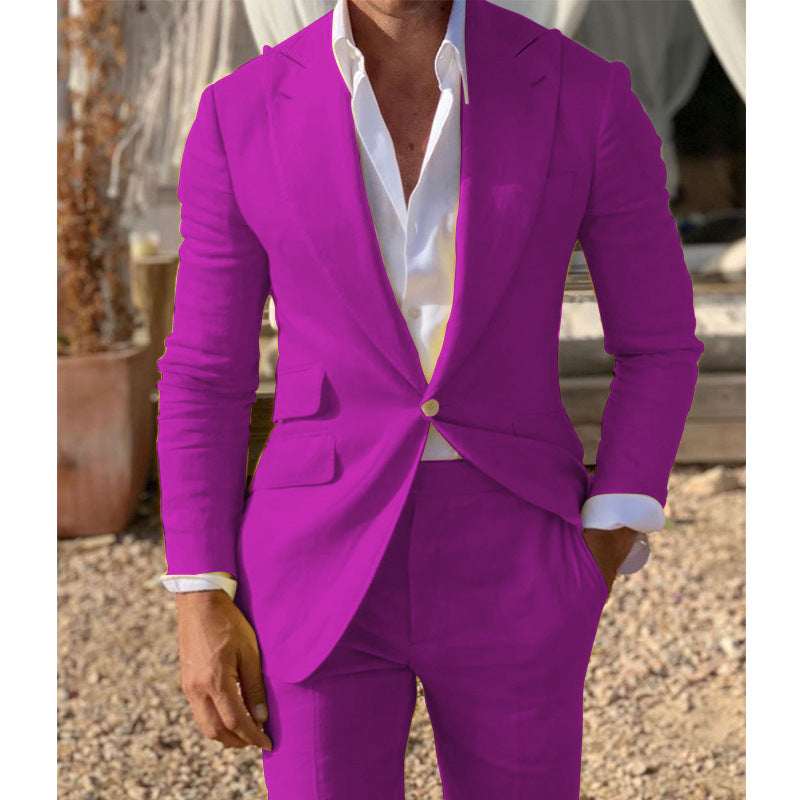 Cross - border Best - selling Mens Suit Two - piece Set - Elevra
