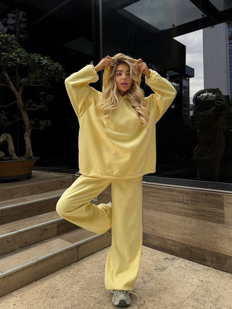 Casual European And American Polar Fleece Women's Suit