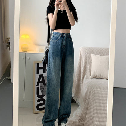 Women's Fashion Vintage Distressed Washed Jeans