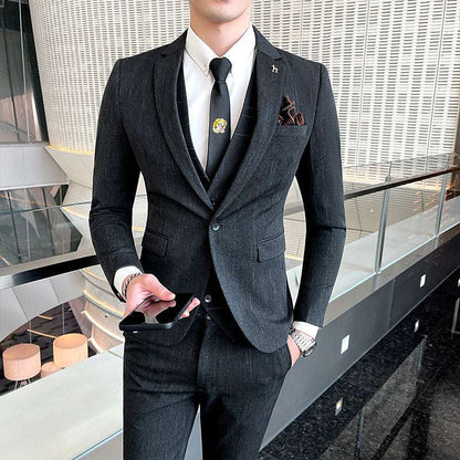 Slim Fit British Style Casual Small Suit Male Business Formal Wear