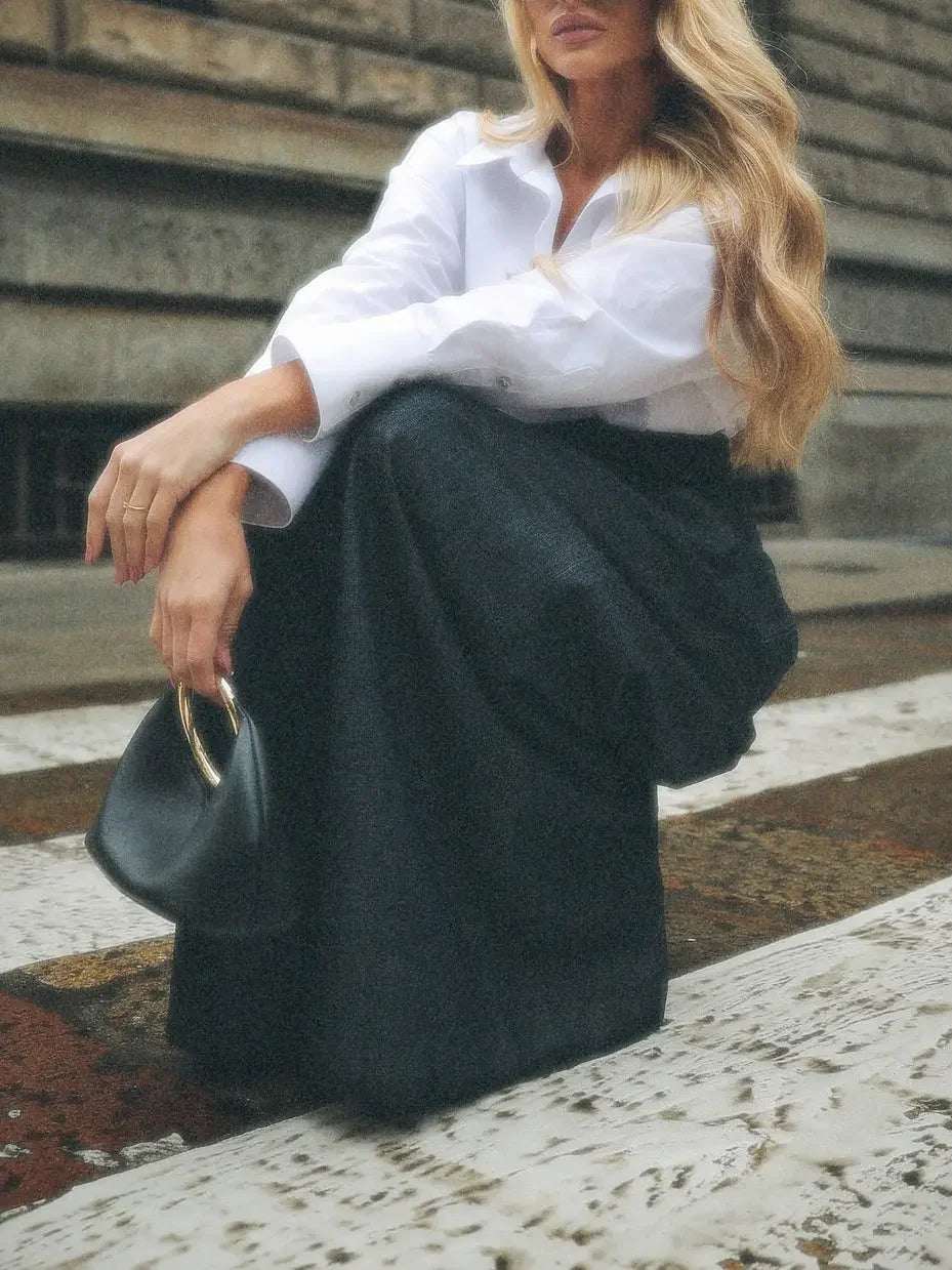 Elegant High - waist Wide - leg Jeans - Elevra