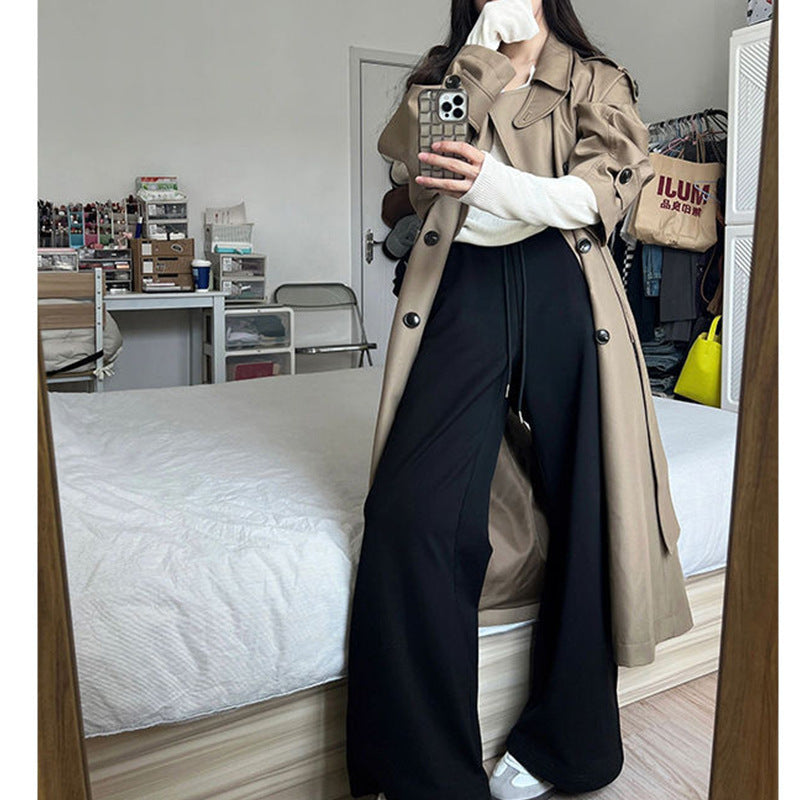 Temperament Wild Khaki Casual Fashion Trench Coat