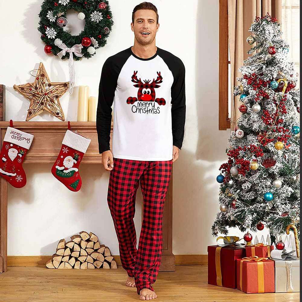 Family Christmas Pajamas Matching Sets Christmas Sleepwear Parent - Child Pjs Outfit For Christmas Holiday Xmas Party - Elevra