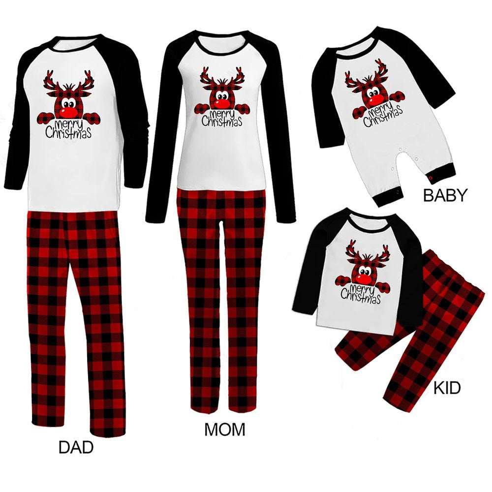 Family Christmas Pajamas Matching Sets Christmas Sleepwear Parent - Child Pjs Outfit For Christmas Holiday Xmas Party - Elevra