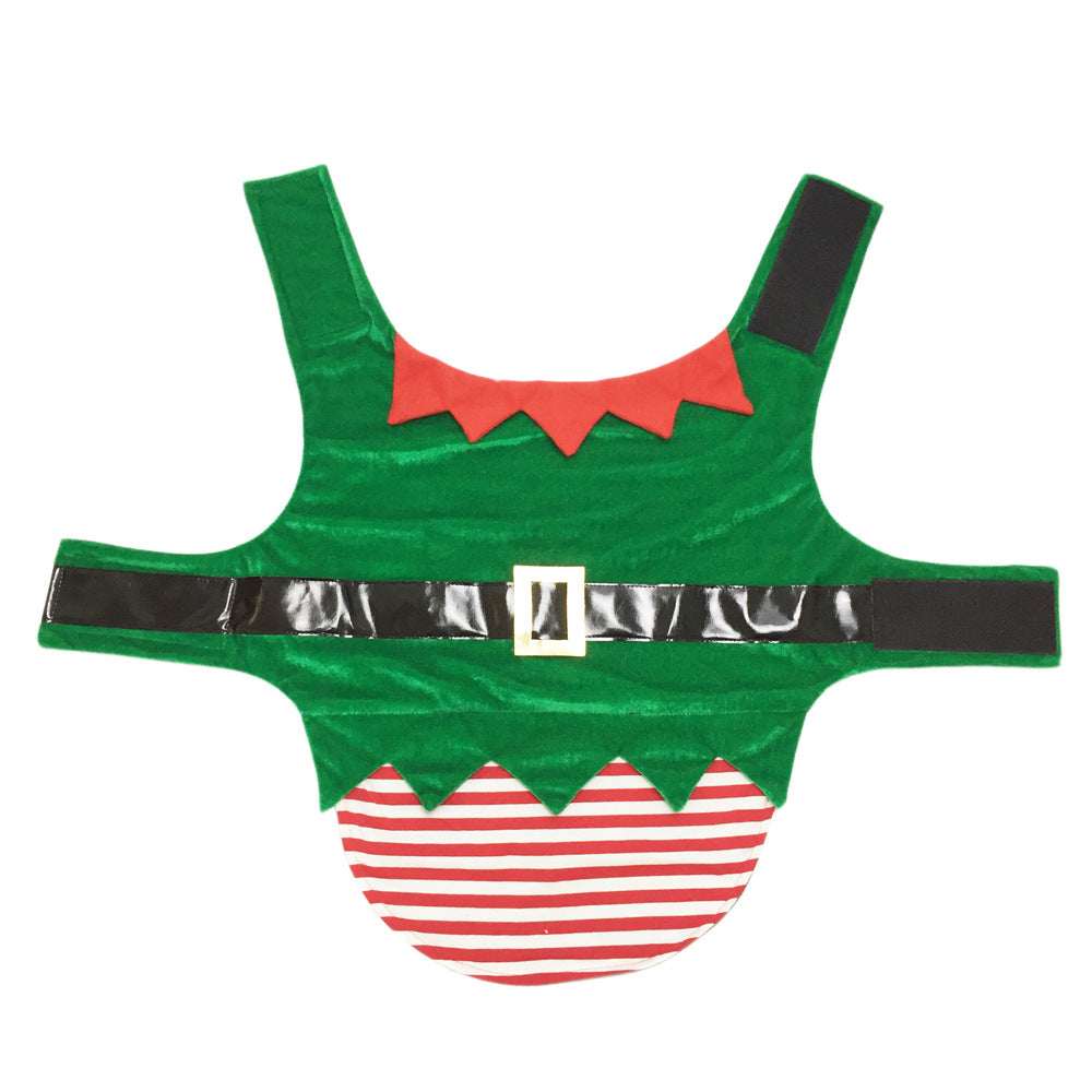 Fashion Christmas Clothes Green Elf Pet Dog Christmas Costume - Elevra