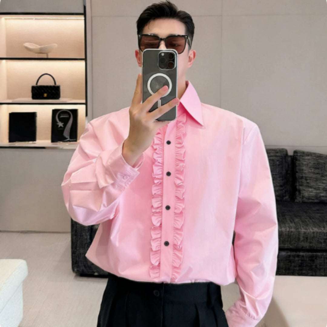 French High - end Court Style Shirt For Men, Korean Version - Elevra