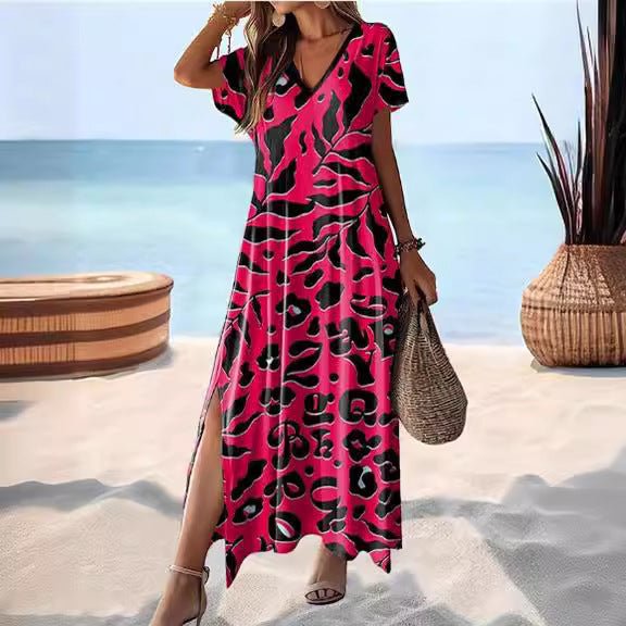 High Waist Floral Print Maxi Skirt For Women Dress - Elevra