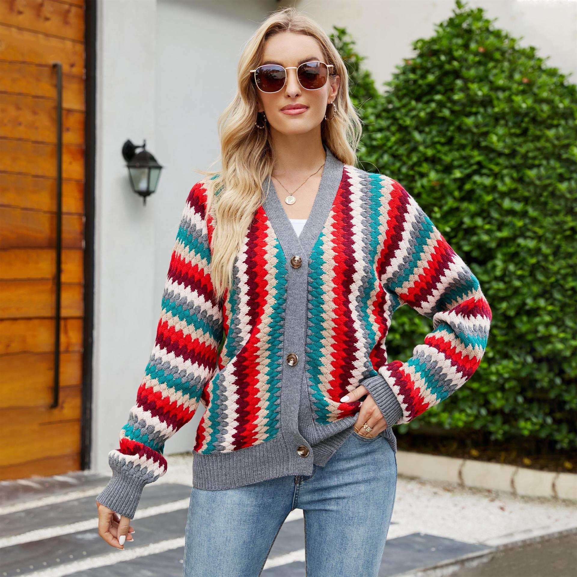 Knitted Female Single - breasted Cardigan Sweater Female - Elevra