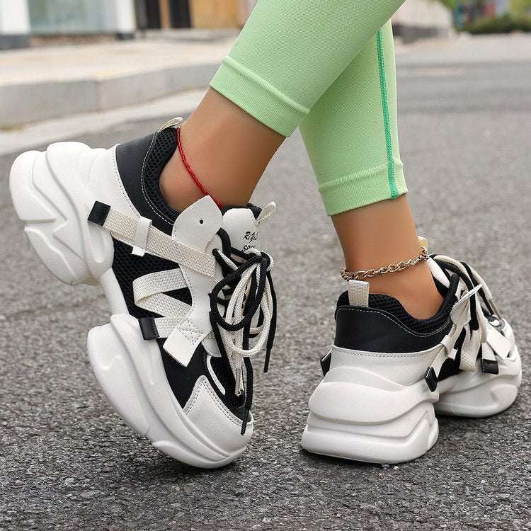 Lace - up White Shoes Casual Sneaker - Elevra
