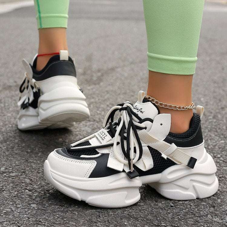 Lace - up White Shoes Casual Sneaker - Elevra