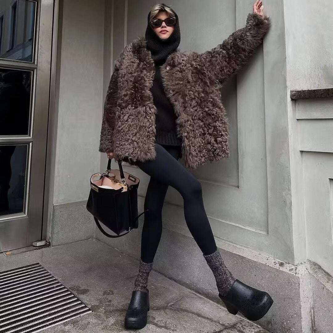 Lamb Wool Coat Female Coat Female Winter - Elevra