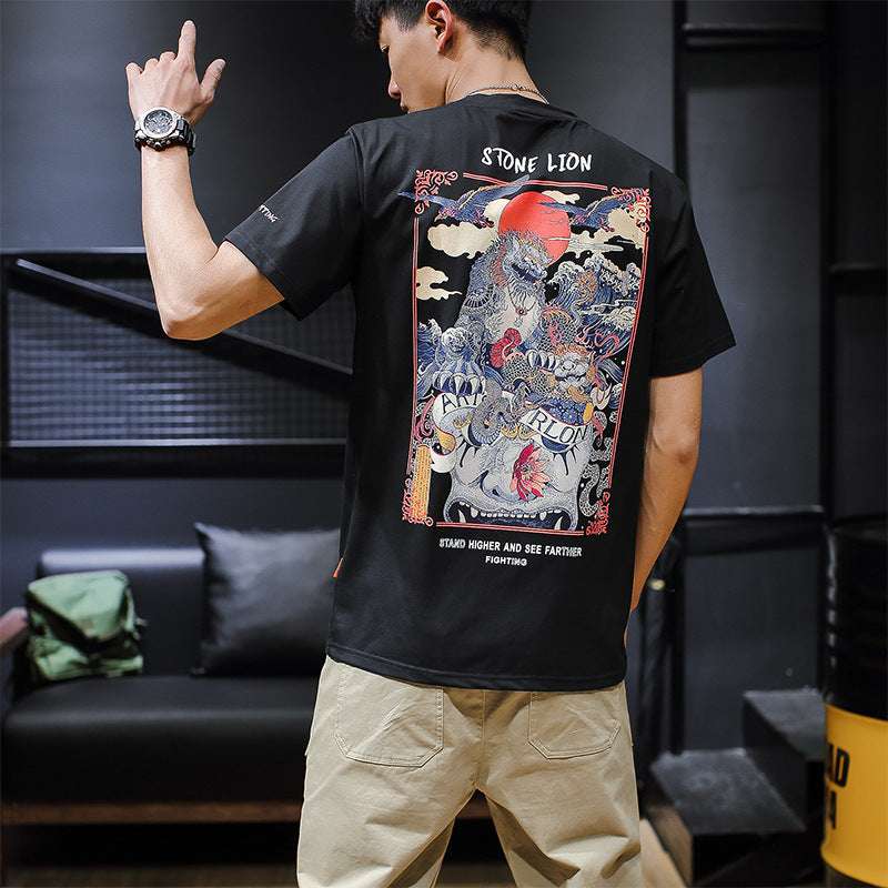 Large size T-shirt print T-shirt - Elevra