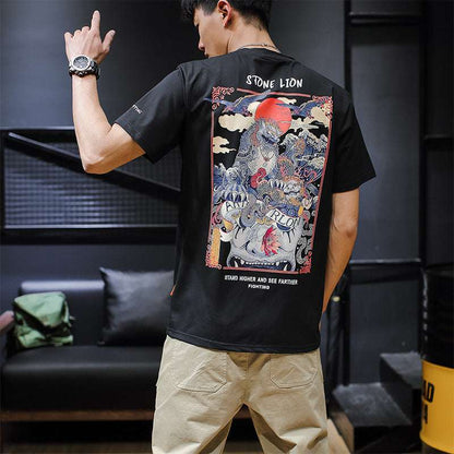 Large size T-shirt print T-shirt - Elevra