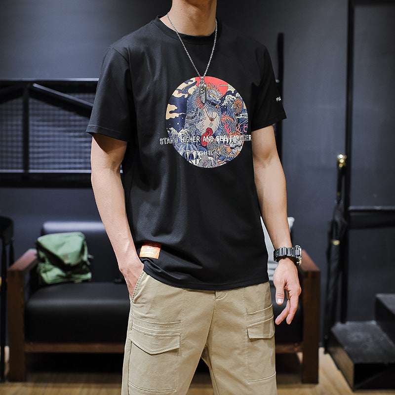 Large size T-shirt print T-shirt - Elevra