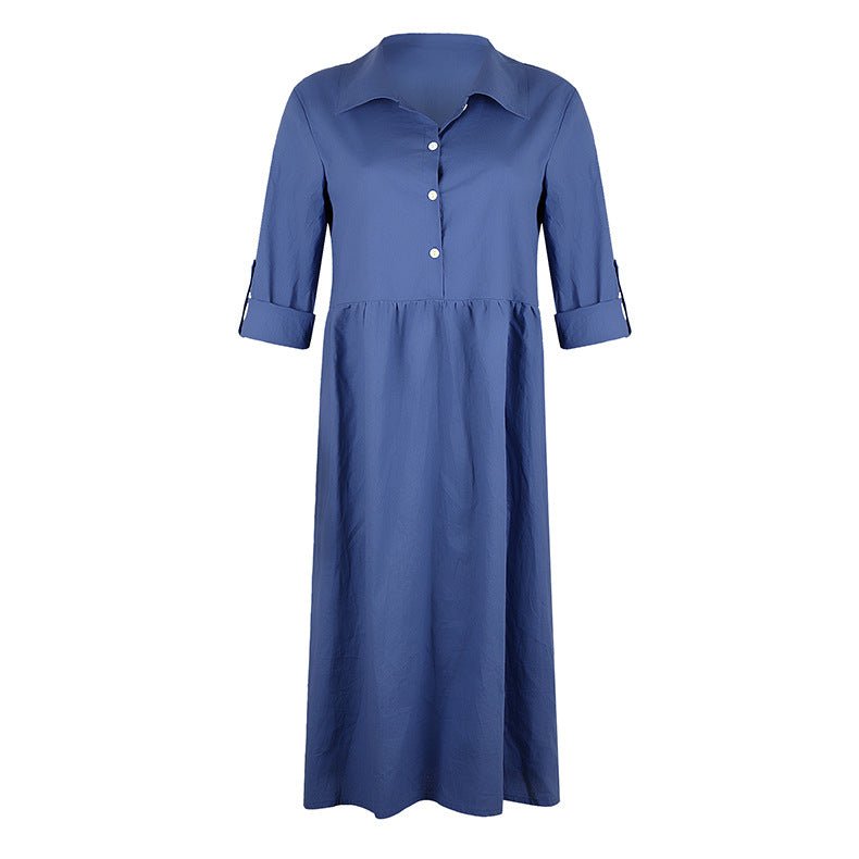 Loose button midi dress - Elevra