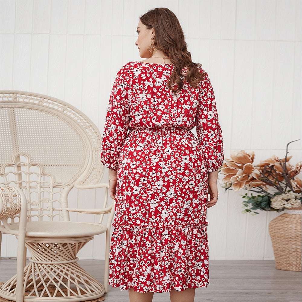 Loose sexy temperament midi dress - Elevra