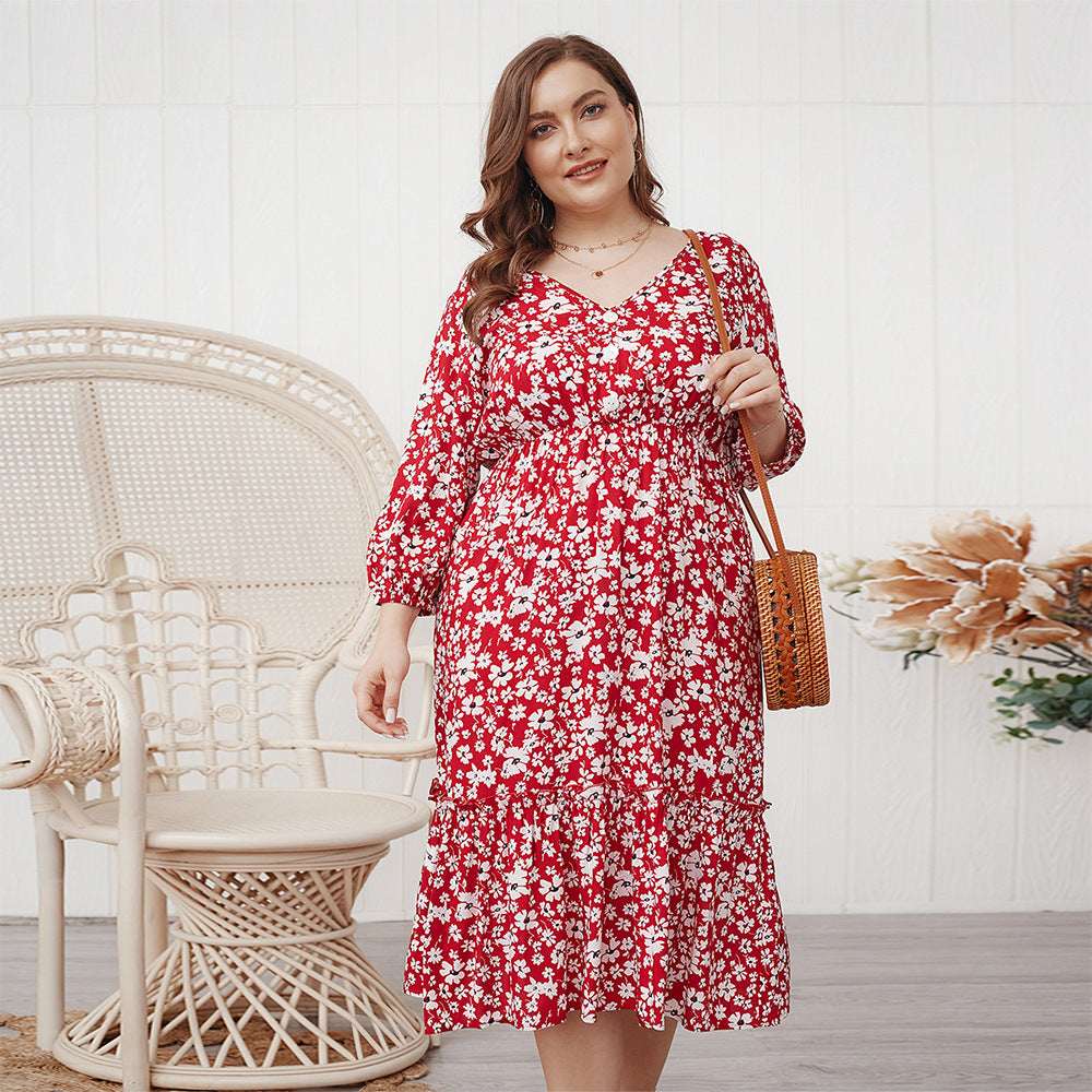 Loose sexy temperament midi dress - Elevra