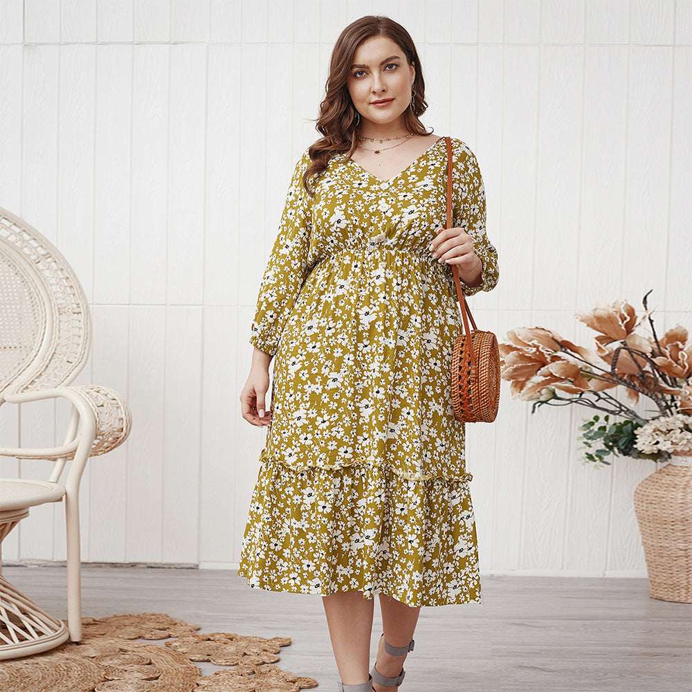 Loose sexy temperament midi dress - Elevra
