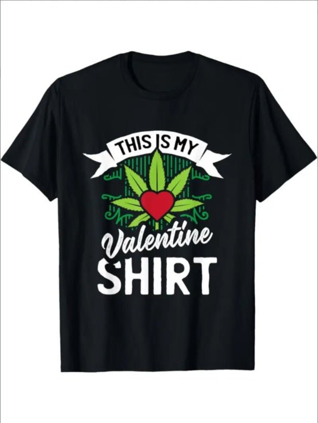 Love Valentine'S Day T-Shirt, Couple T-Shirt, Couple Christmas, Fashion Casual T-Shirt, Short - Sleeved T-Shirt - Elevra