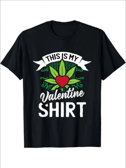 Love Valentine'S Day T-Shirt, Couple T-Shirt, Couple Christmas, Fashion Casual T-Shirt, Short - Sleeved T-Shirt - Elevra