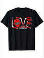 Love Valentine'S Day T-Shirt, Couple T-Shirt, Couple Christmas, Fashion Casual T-Shirt, Short - Sleeved T-Shirt - Elevra