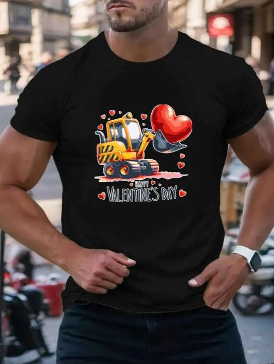 Love Valentine'S Day T-Shirt, Couple T-Shirt, Couple Christmas, Fashion Casual T-Shirt, Short - Sleeved T-Shirt - Elevra