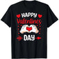 Love Valentine'S Day T-Shirt, Couple T-Shirt, Couple Christmas, Fashion Casual T-Shirt, Short - Sleeved T-Shirt - Elevra
