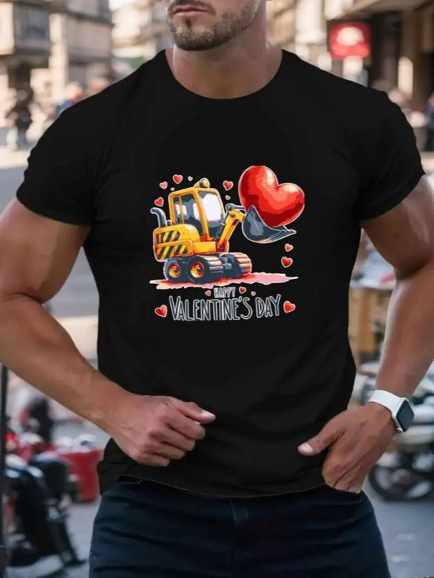 Love Valentine'S Day T-Shirt, Couple T-Shirt, Couple Christmas, Fashion Casual T-Shirt, Short - Sleeved T-Shirt - Elevra