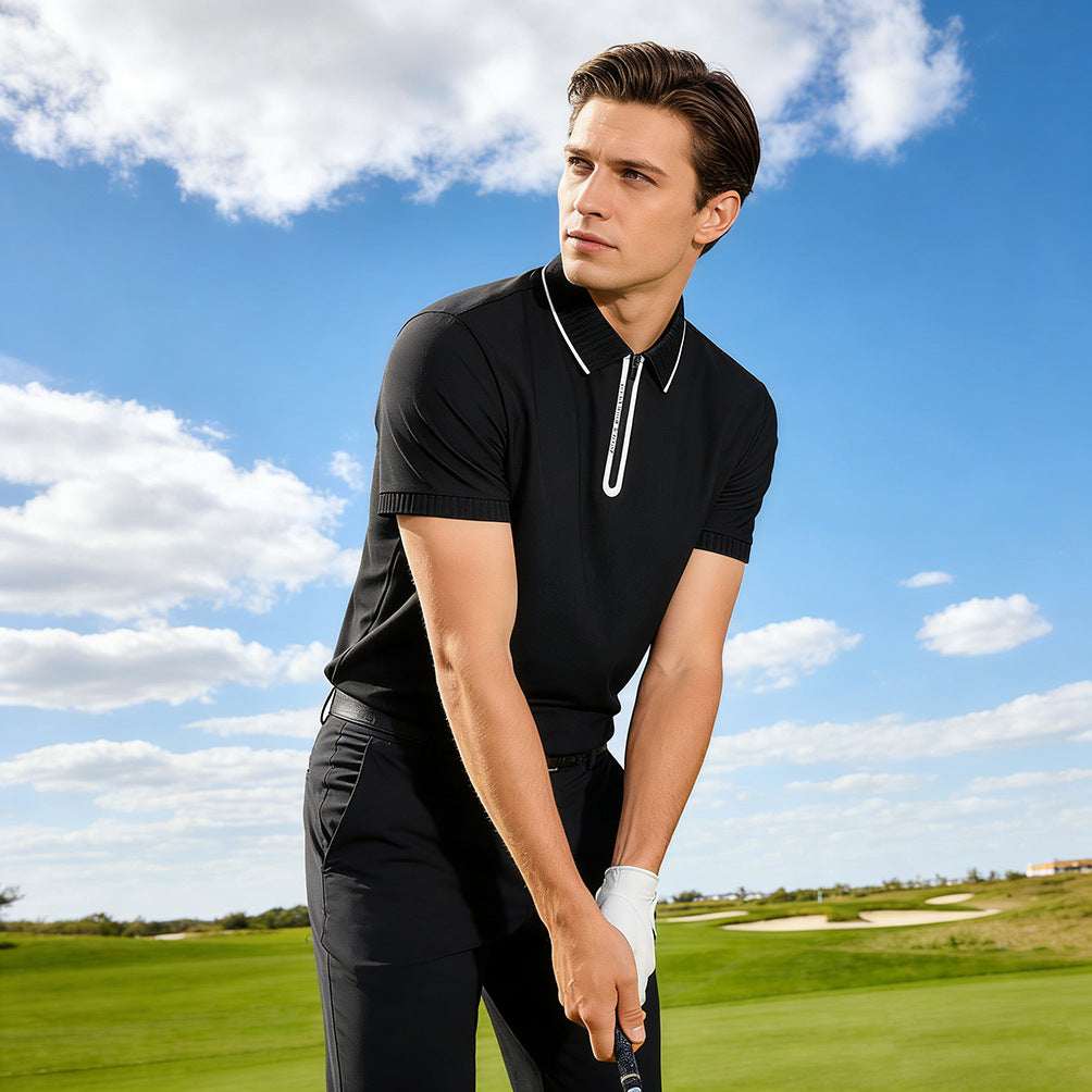 Mens And Womens Short - sleeve Golf Apparel - Elevra