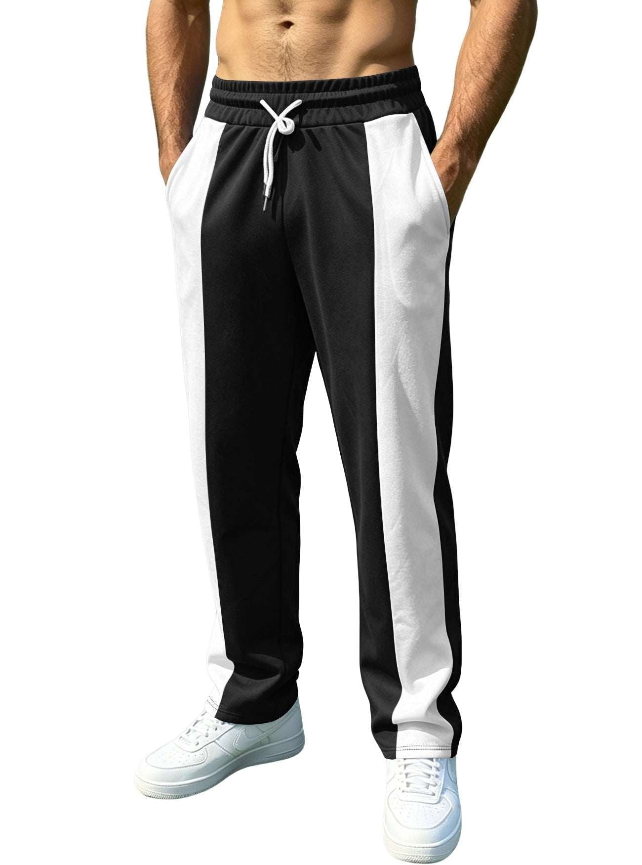 Mens Patchwork Color - Block Casual Outdoor Sweatpants - Elevra