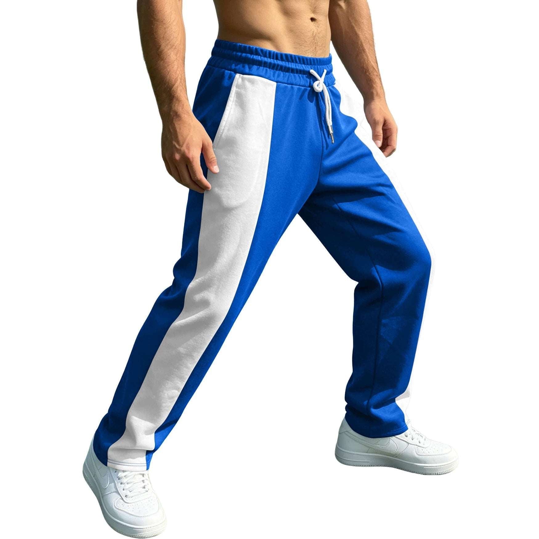 Mens Patchwork Color - Block Casual Outdoor Sweatpants - Elevra