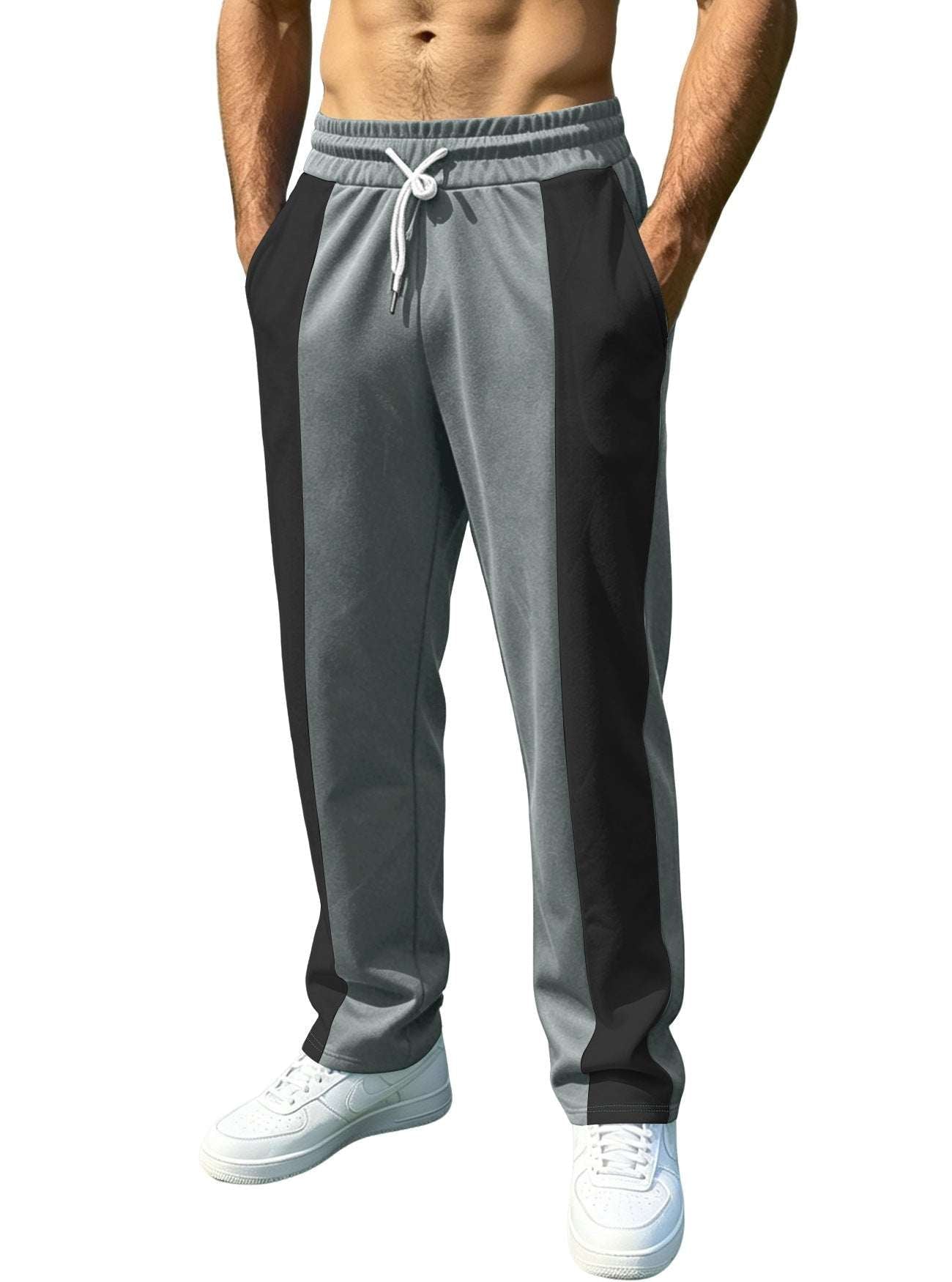 Mens Patchwork Color - Block Casual Outdoor Sweatpants - Elevra