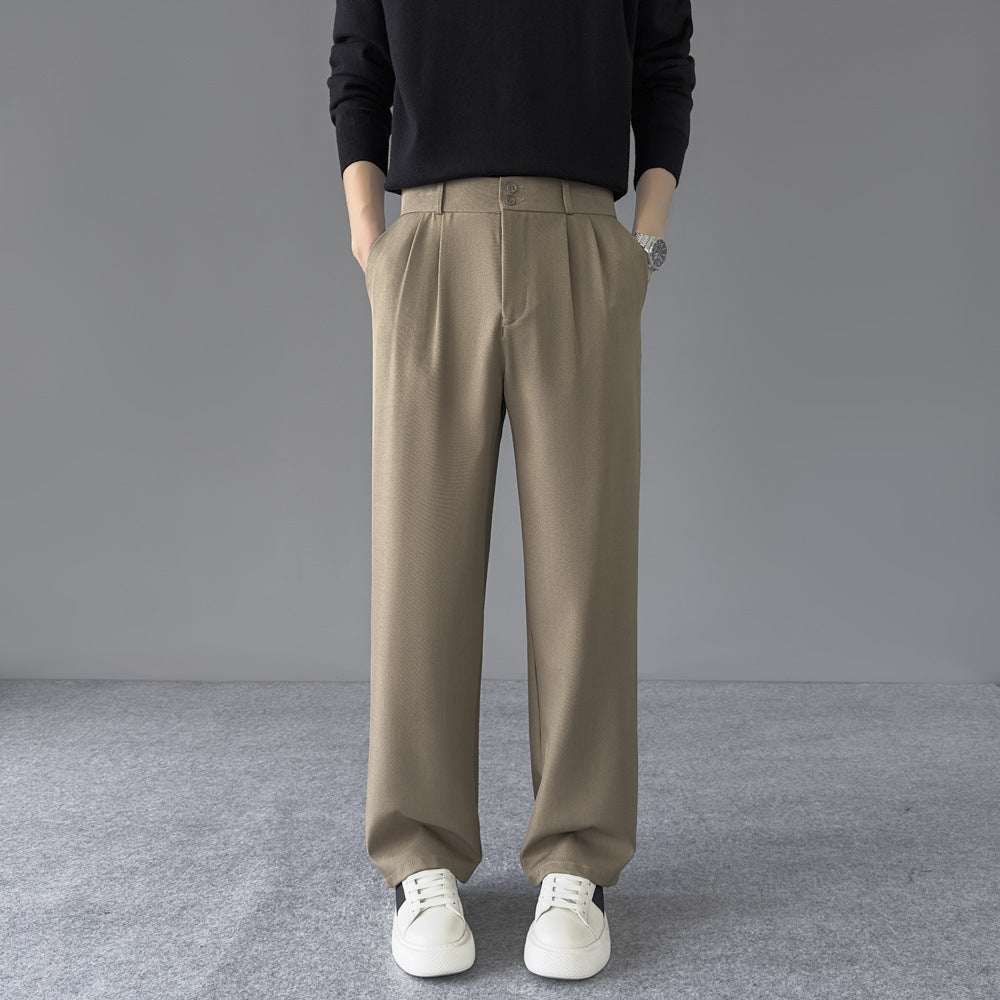 Mens Stylish Casual High - waisted Wide - leg Pants - Elevra