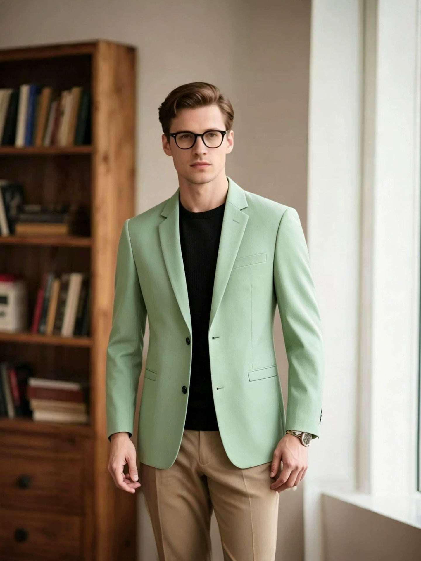 Mens Stylish Casual Solid Color Classic All Matching Jacket - Elevra