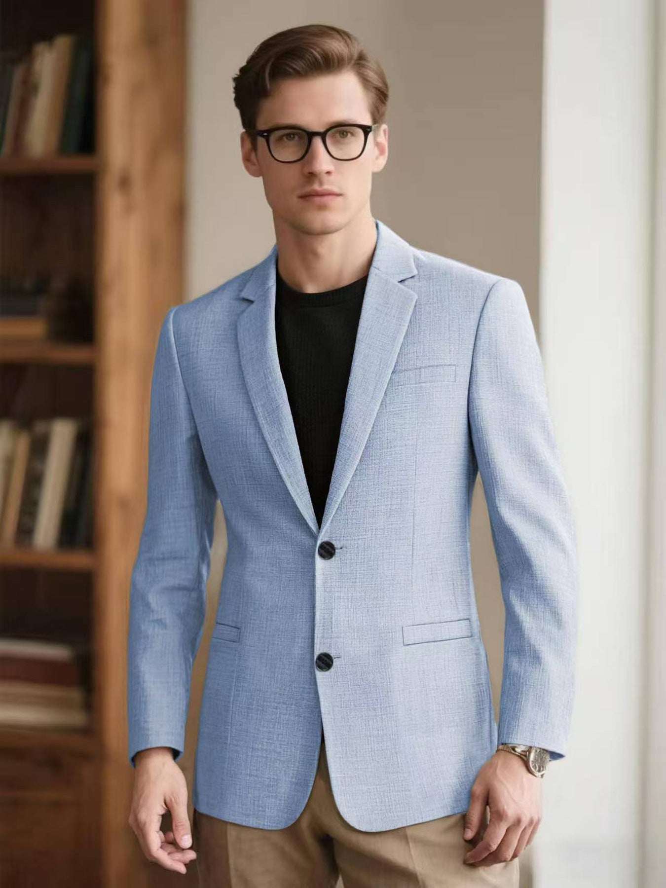 Mens Stylish Casual Solid Color Classic All Matching Jacket - Elevra