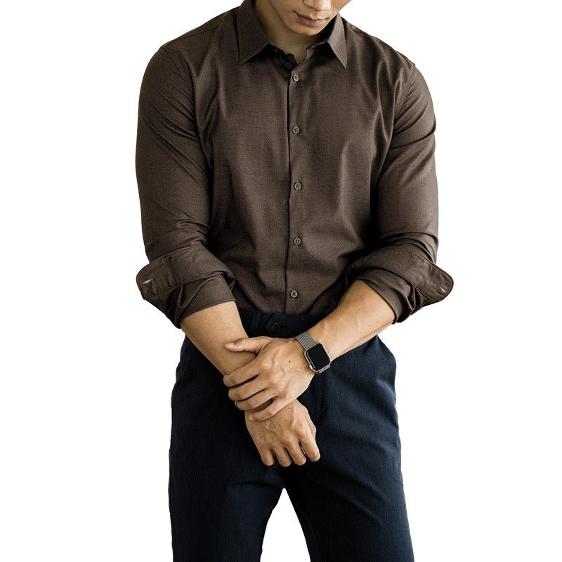 Old Money Style Modal Wool Shirt For Men - Elevra