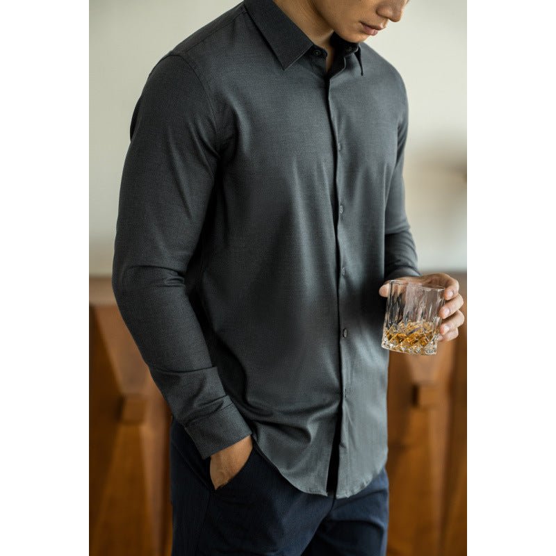Old Money Style Modal Wool Shirt For Men - Elevra