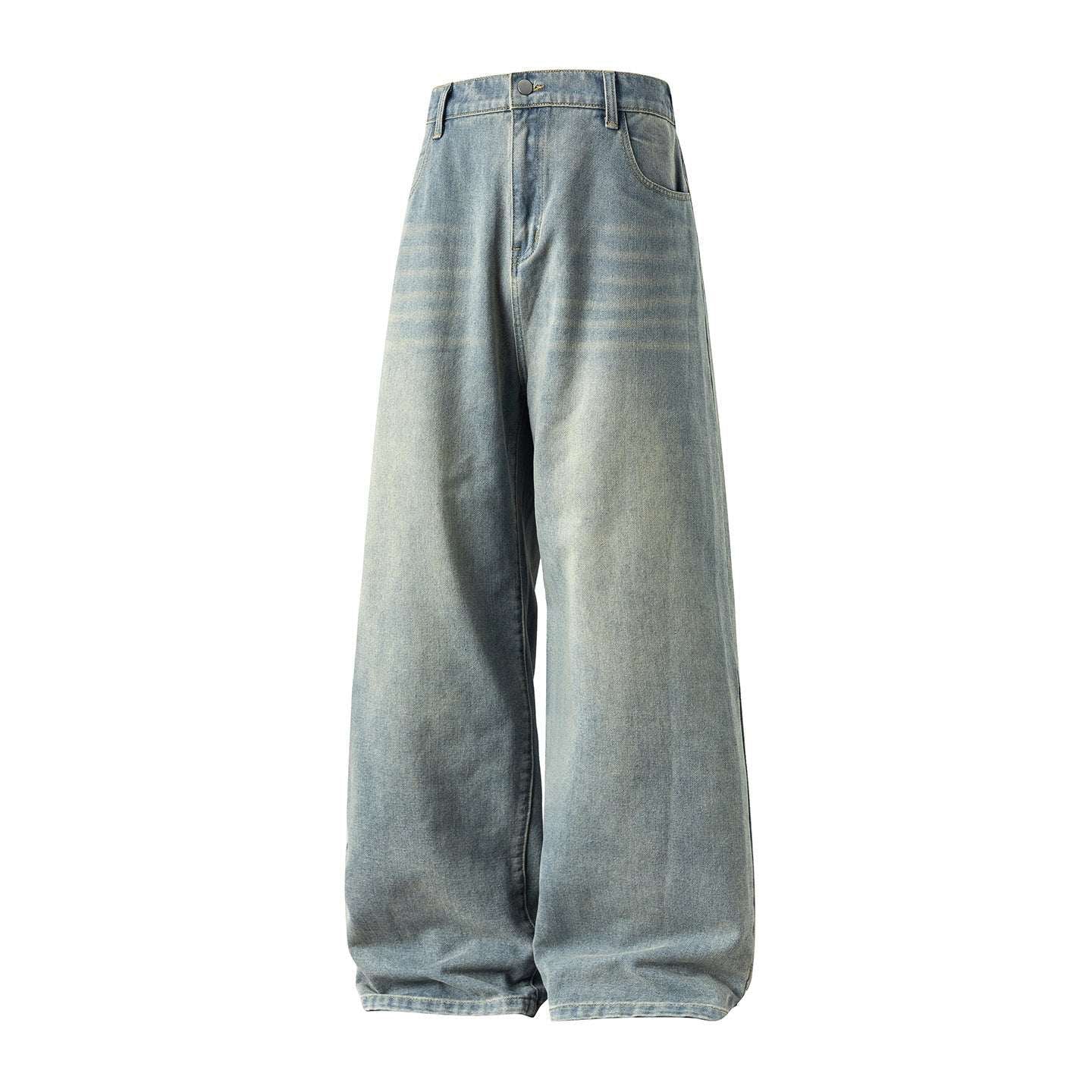Retro - fit High - street Washed - and - distressed Jeans - Elevra