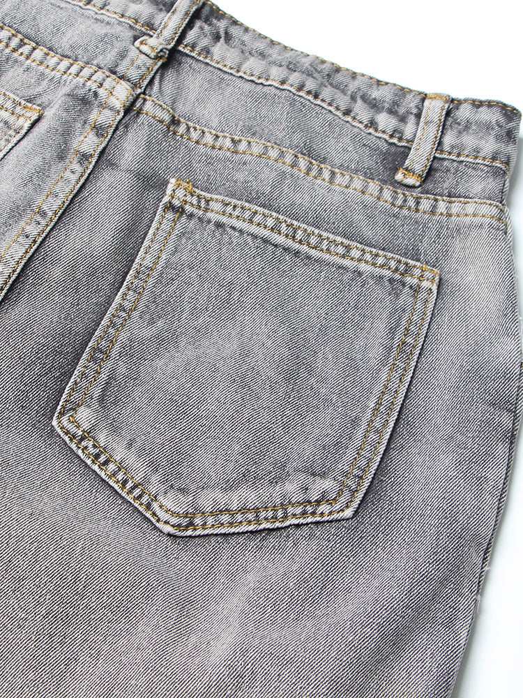 Retro Tie - dyeing Gradient Washed - out Jeans Woman - Elevra